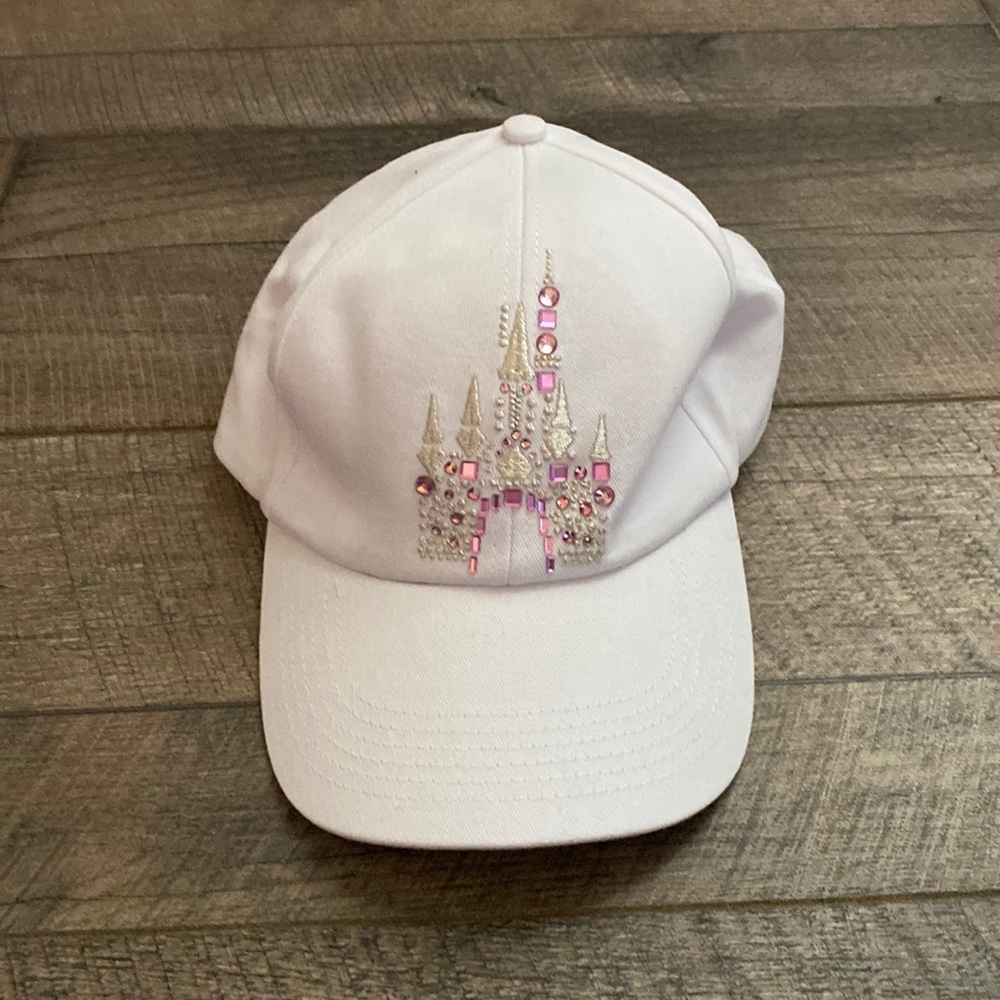 Brand New White Disney Cap with Princess Tower Design